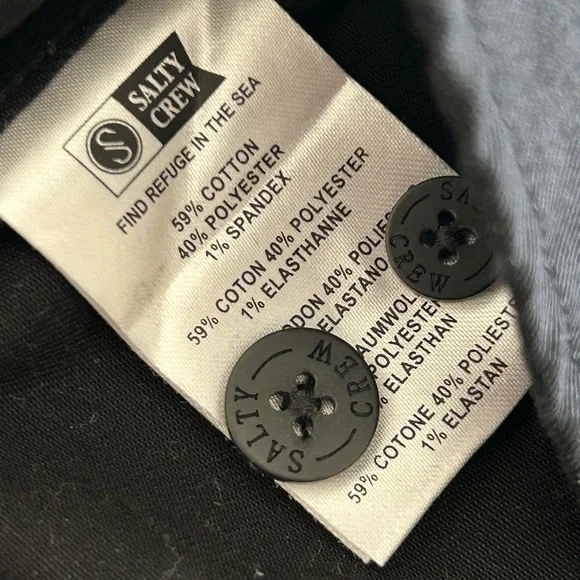 Salty Crew Black Casual Button-Down Shirt - Picture 8 of 8